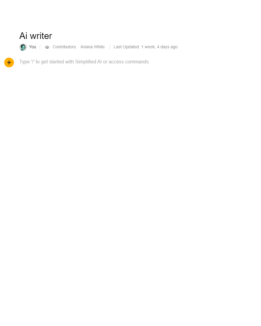 Ai writer | AI Powered Online Docs