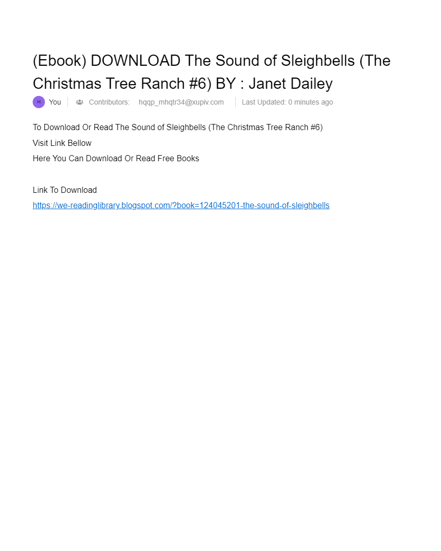 (Ebook) DOWNLOAD The Sound of Sleighbells (The Christmas Tree Ranch 6
