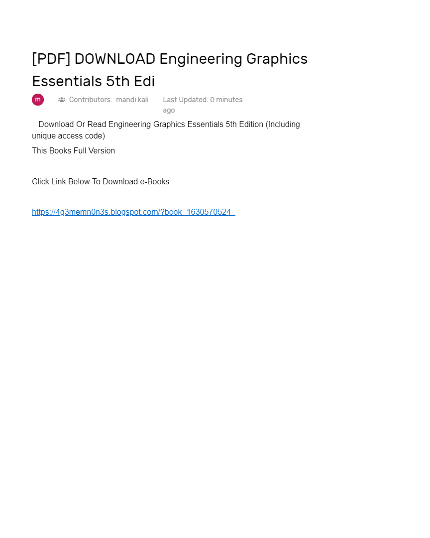 [PDF] DOWNLOAD Engineering Graphics Essentials 5th Edi AI Powered