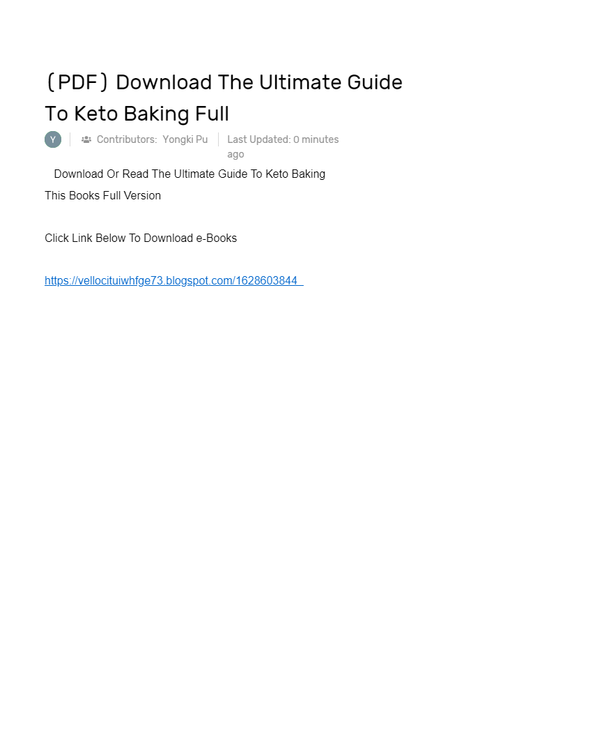 (PDF) Download The Ultimate Guide To Keto Baking Full AI Powered