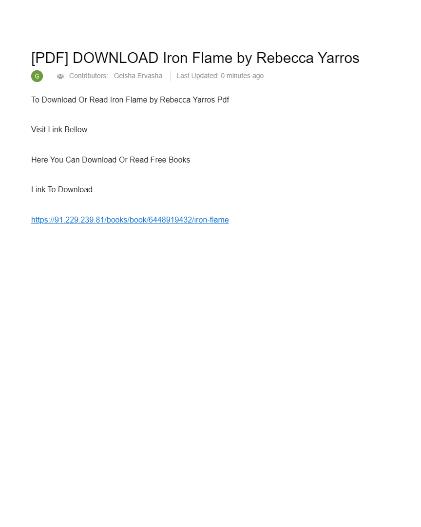 [PDF] DOWNLOAD Iron Flame by Rebecca Yarros AI Powered Online Docs