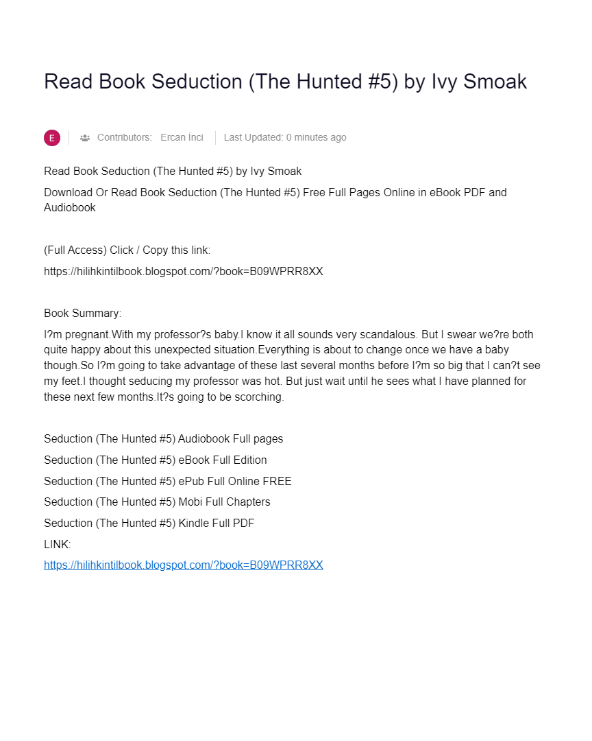 Read Book Seduction (The Hunted 5) by Ivy Smoak AI Powered Online Docs