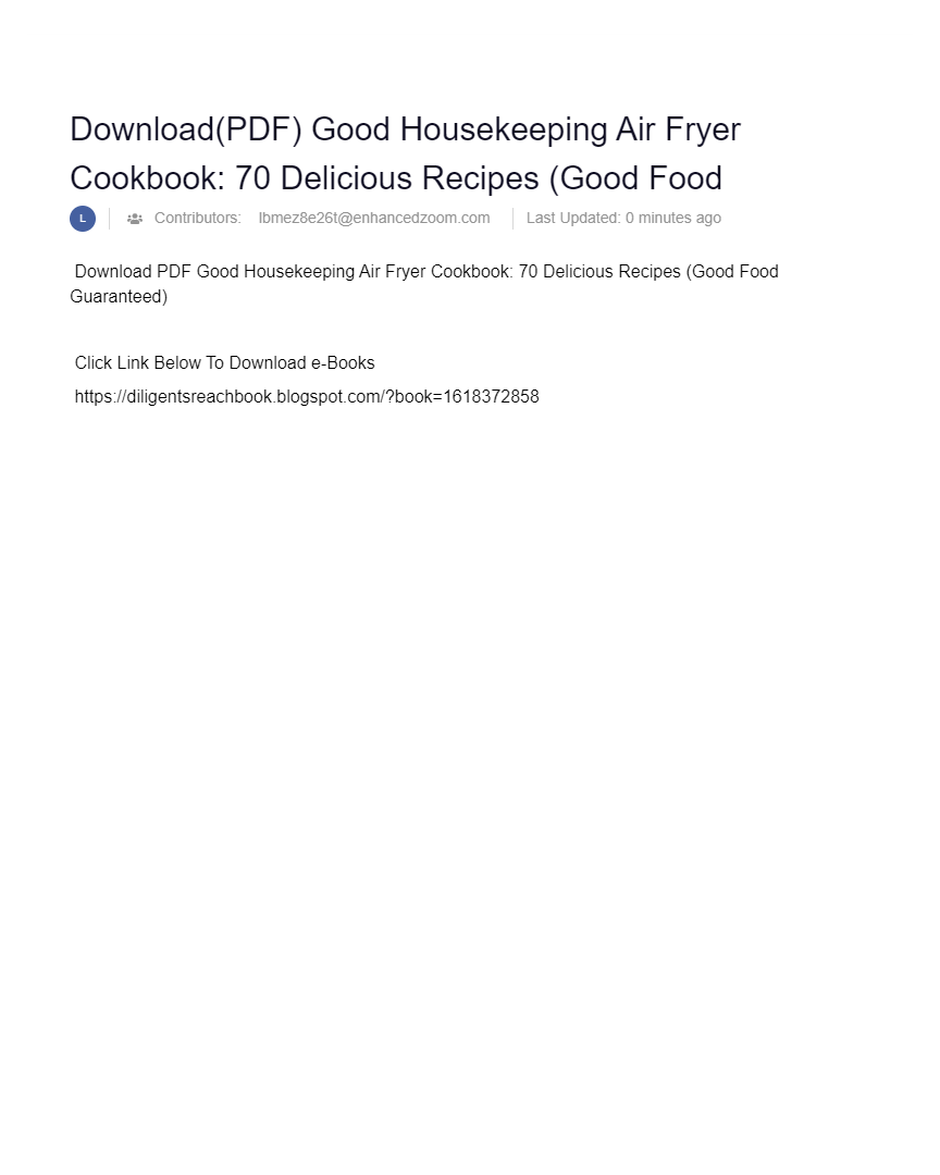 Download(PDF) Good Housekeeping Air Fryer Cookbook 70 Delicious