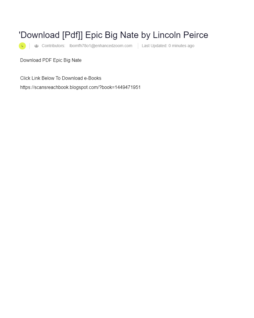 'Download [Pdf]] Epic Big Nate by Lincoln Peirce AI Powered Online Docs