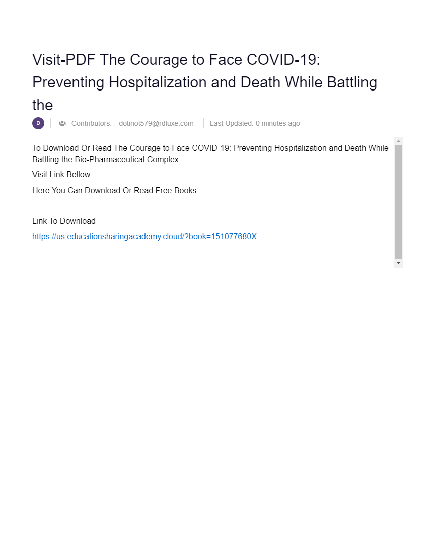 VisitPDF The Courage to Face COVID19 Preventing Hospitalization and