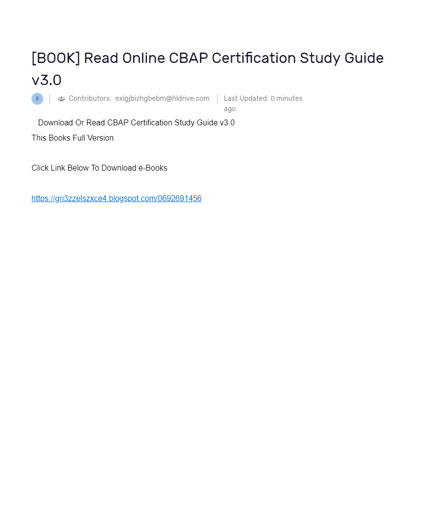 [BOOK] Read Online CBAP Certification Study Guide v3.0 AI Powered