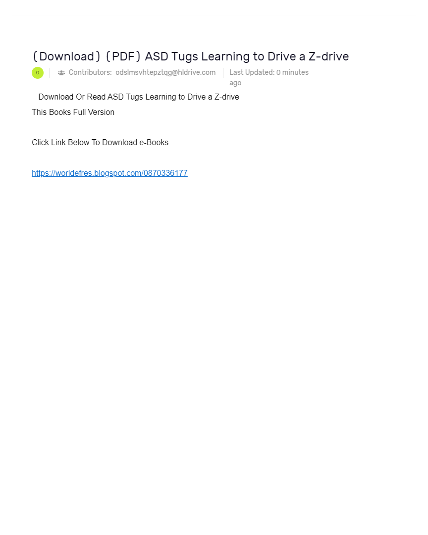 (Download) (PDF) ASD Tugs Learning to Drive a Zdrive AI Powered Online Docs